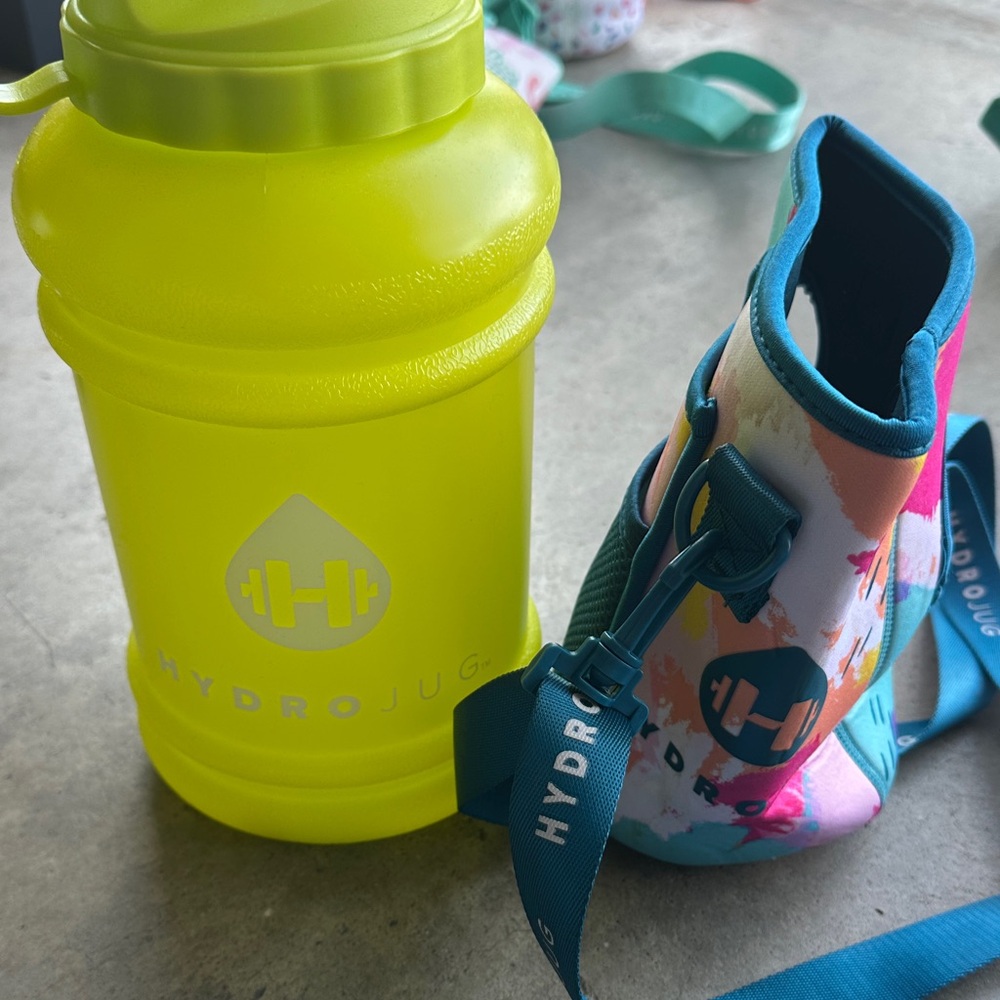 HydroJug Neon Yellow and Multicolor Bottle